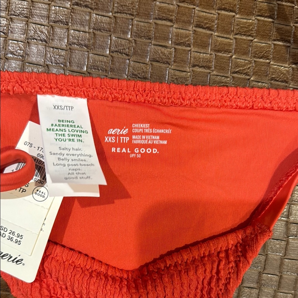Aerie Vibrant Coral Bikini Bottom - Picture 3 of 5